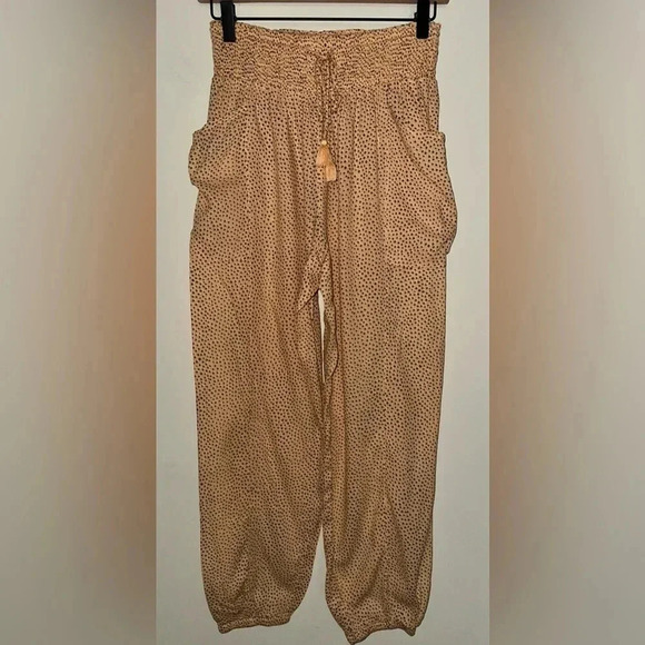 Aerie Women’s Easy Pocket Jogger Pants in Orange/Brown Leopard Print Size S - Picture 2 of 5
